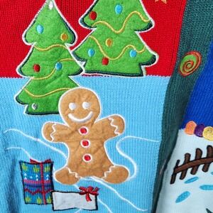 Jolly Sweaters Ugly Christmas Sweater Gingerbread House Trees Gingerbread Man M